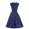 Grace Karin Ärmellos N / T Taft Navy Blau Kurze Knie Länge 1950er Jahrgang Kleid CL006094-3